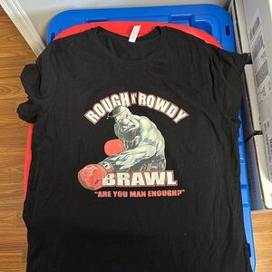 Rough and rowdy barstool tee